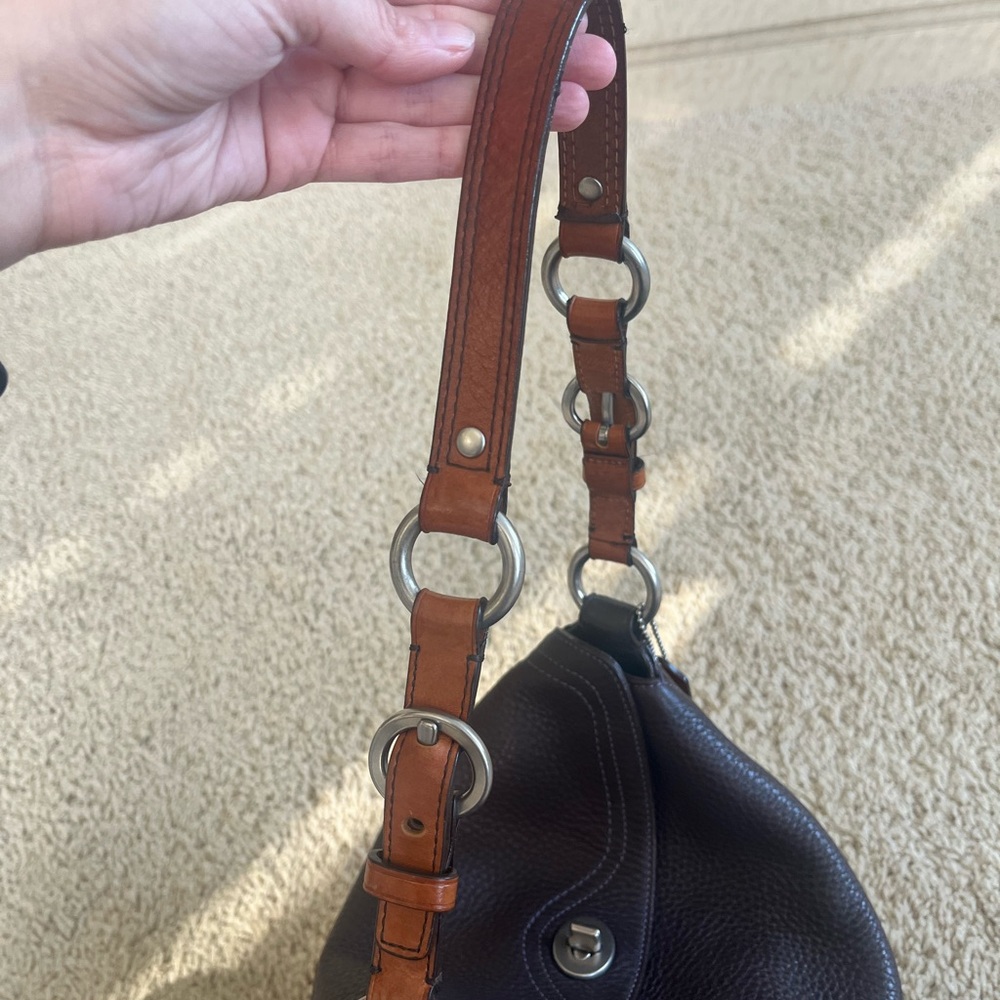 Coach Dark Brown Leather Hobo Bag - Picture 5 of 8